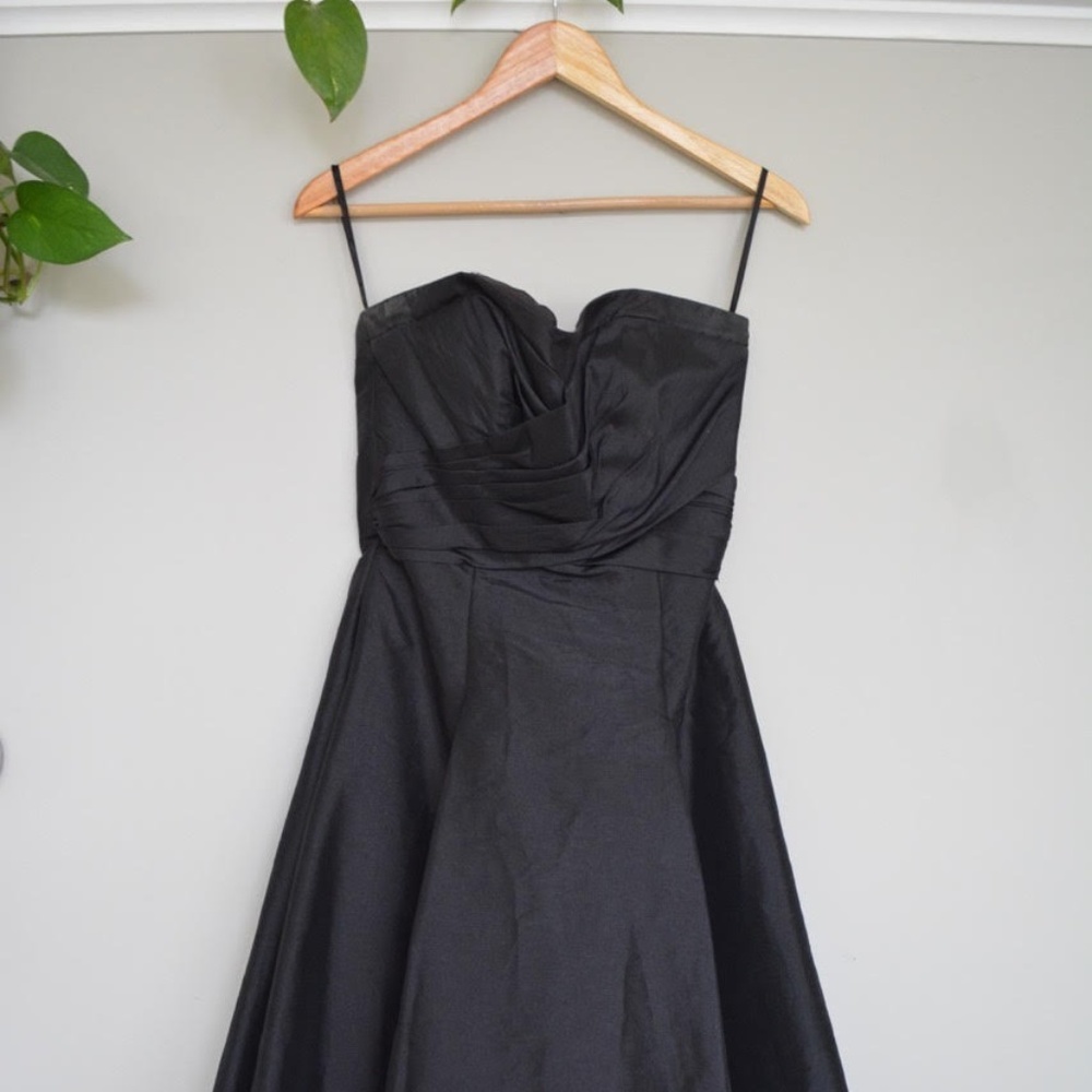Classic black taffeta cocktail dress